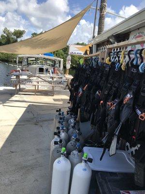 Gear and Tanks outside shop