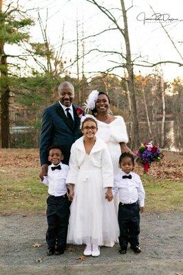 Bride and Groom with Grandkids