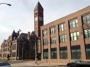 The Vineyard meets in the Gourley building in downtown Sioux Falls, across from the Old Courthouse Museum clock tower.