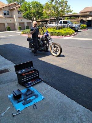 Jay getting ready to take a test drive.