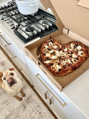 Pup and pizza