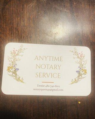 Anytime notary service