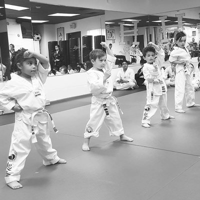 Lil tigers in action during their belt ceremony!