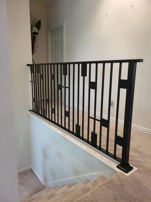 Modern and elegant wrought iron staircase