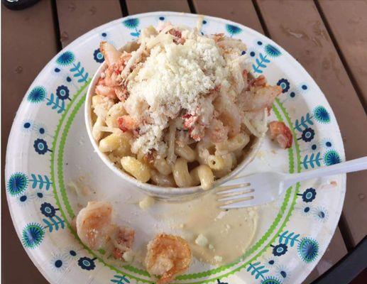 Special dish, not offered all the time. Lobster, crab, and shrimp Mac and Alfredo cheese