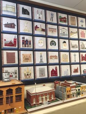 A lovely quilt themed on the town