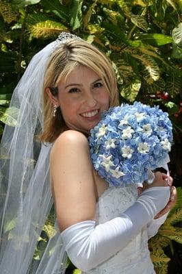 bride with bouquet