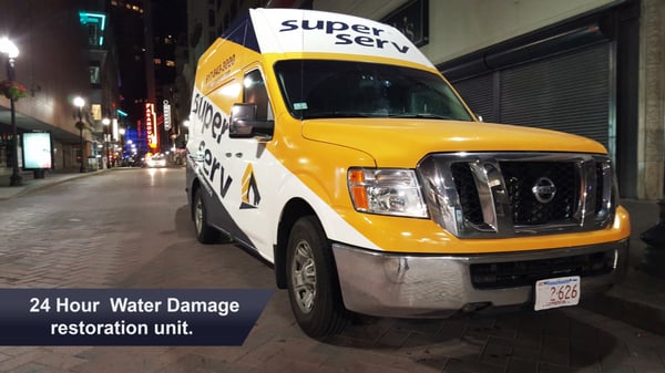 Piece of mind when you need it most! 24hour emergency water damage response by SUPER SERV.