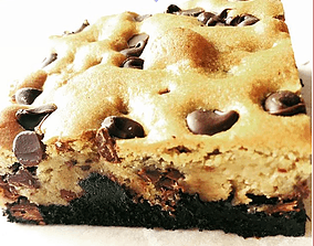 Brookie Bar! chocolate chip topped brownie.