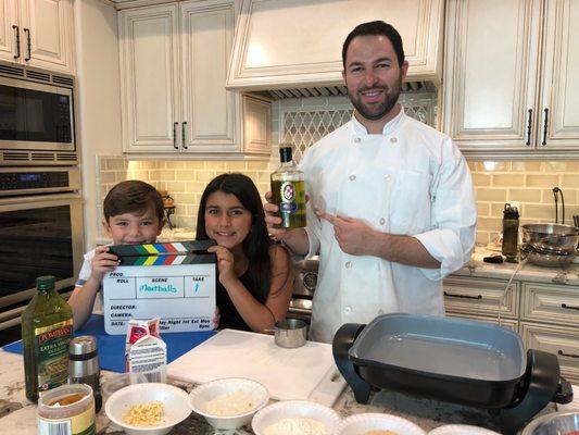 Cooking healthy foods for youtube with my amazing assistant chefs!