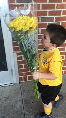 9/17/2016   flowers for his Mom