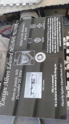 Great marker done for a veteran lost at sea