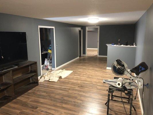 Recent Basement remodel after