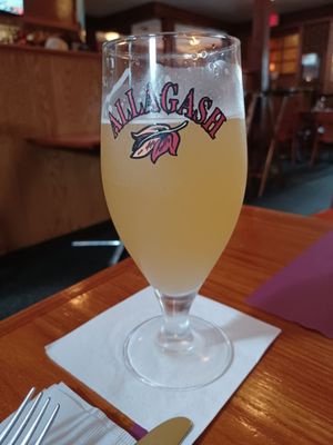 Allagash white. Taste like the German hefeweizen.