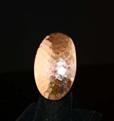 Copper Hammered Cocktail Ring... Power Accessories by CORINTHIA PEOPLES.. www.corinthiapeoples.com