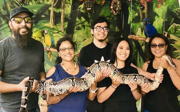 Del Mar Fair: $20 group (5 people) photo to hold a snake , you get one printed photo.