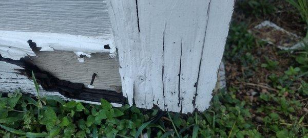 Example of the trim on my home not quite 5 years after hiring this company to fully redo my siding and trim.