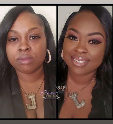 Full Foundation Coverage - Natural Full Face Glam 
"The Simply Key Glam "