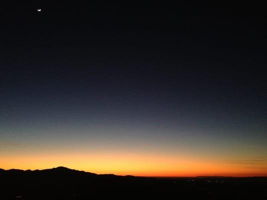 Mountain & ocean sunset view from a house on the summit. Magical :)