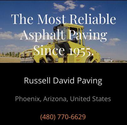 Asphalt Paving, New Asphalt Paving, Resurfacing, SealCoating, Crack Filling and Patching. estimates@russelldavidpaving.co