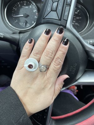 Black gel mani