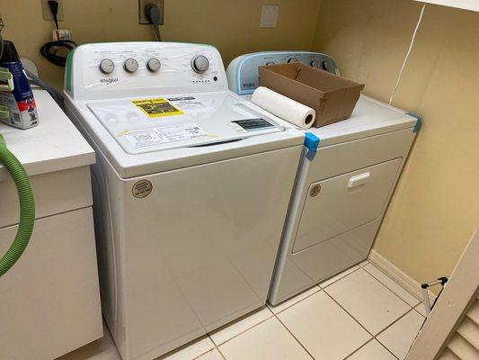 New Washer & Dryer Installation