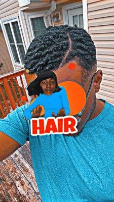 Short natural hair twist for men (**day after twist/cut, slept with durag)