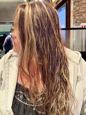 Just left the salon and this is what it looked like when it was still wet