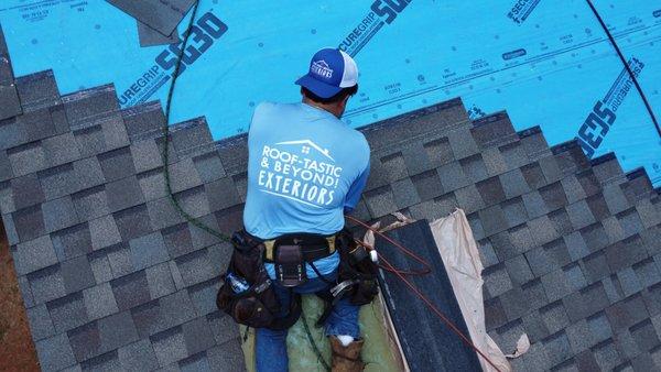 At Roof-Tastic & Beyond Exteriors, we make sure every shingle is laid with absolute precision and certainty!