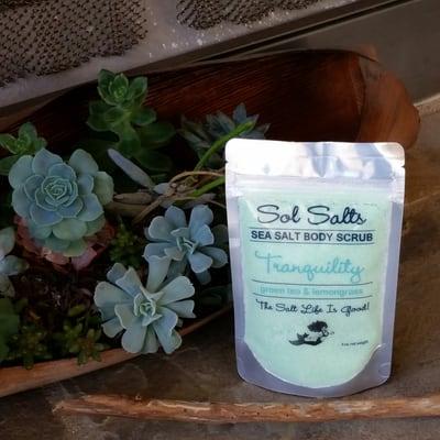 SoLSALts Body Scrub TRANQUILITY - green tea and lemongrass