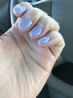 Uneven chipped polish