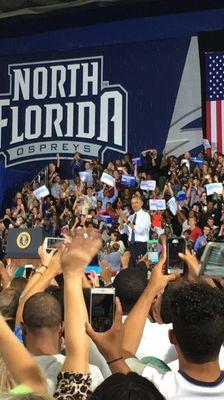 The President Barack Obama visited UNF today!