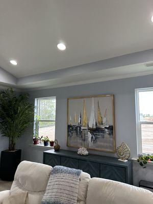 Crown molding installation and paint