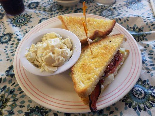 Grilled BLT on sour dough w/ potato salad