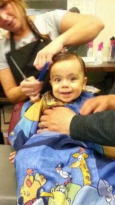 Little guys 1st haircut!