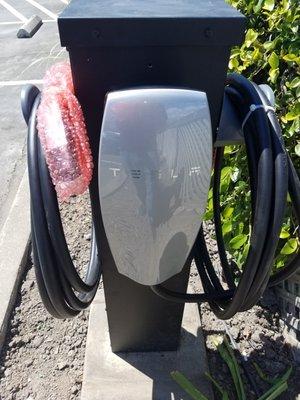 Tesla car charging station in Calistoga