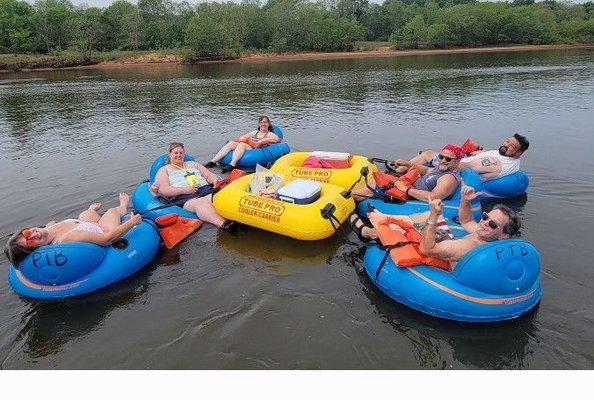 Ready for our ride down the river!