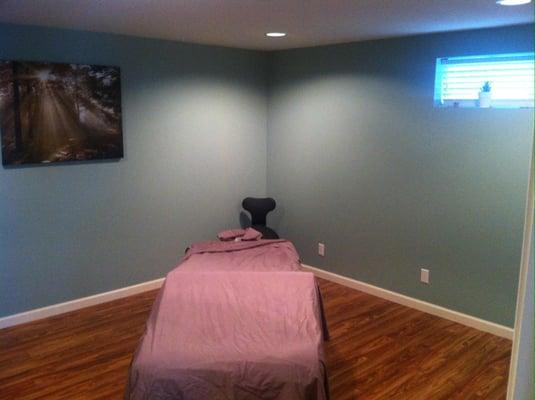 Massage therapy room