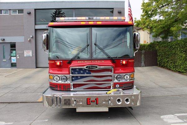 Brand new engine 1 in front of quarters