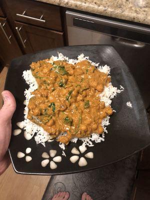 Chickpea coconut curry