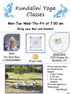 Kundalini yoga classes !!