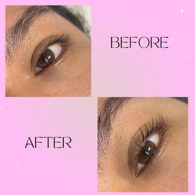 Lash Lift: A semi permanent lift and curl to your natural lashes to make the lashes appear longer and fuller