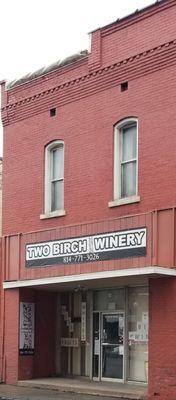 Winery store front in the historic district downtown