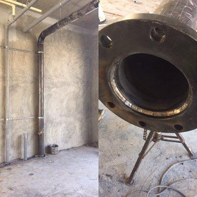 A current project we are working on in LA art district welding a 6" gas line for a new apartment building.