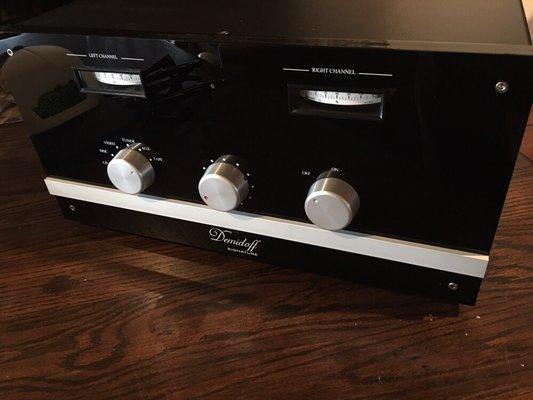 One of our classic Demidoff Signature 2 channel amplifiers, not and bred in Florence Italy by blue note.