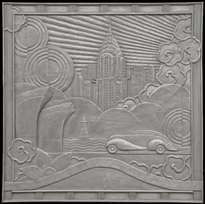 NYC Chrysler Relief 51 inches square 1 of series of 3