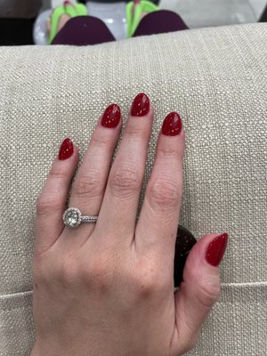 dip manicure with extensions