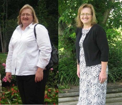 Diane lost 90 lbs so far. "A friend posted a horrible picture of me on facebook and that was my AH-HA moment...