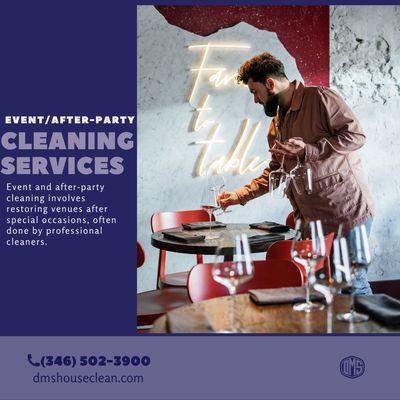 Book our professional event and after-party cleaning services today to ensure your venue shines after every special occasion! ‍