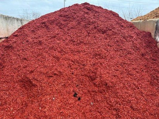 Color Enhanced Red Mulch